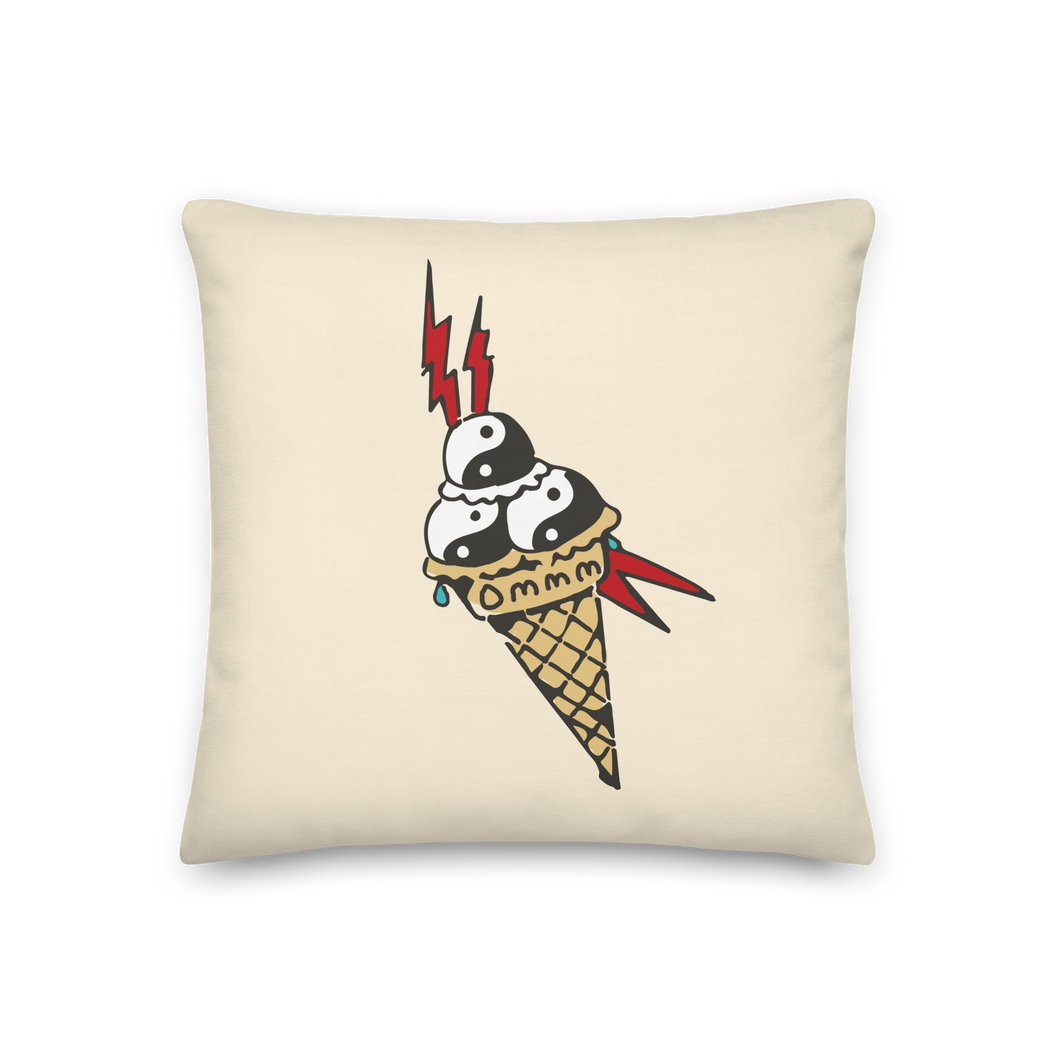 Ying yang Ice Cream Cone Pillow 18x18